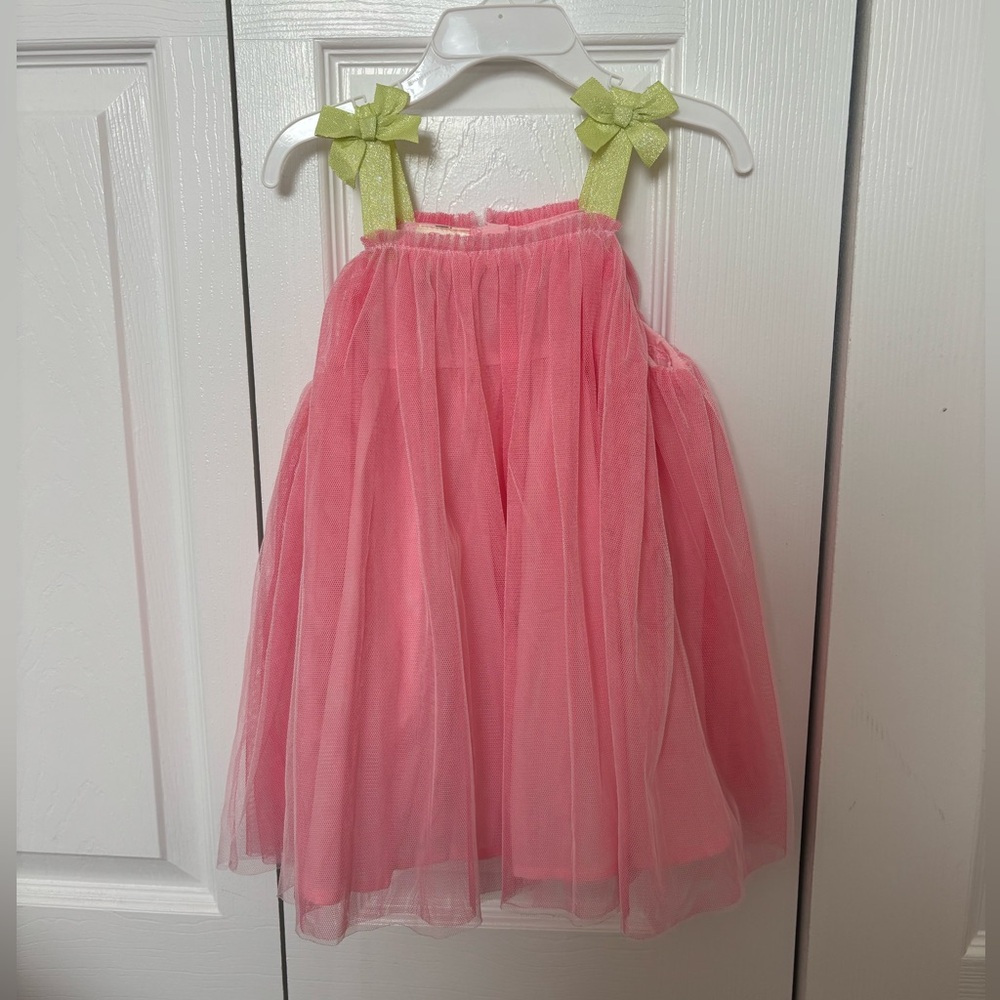 First Impressions Pink Dress with Yellow Accents
